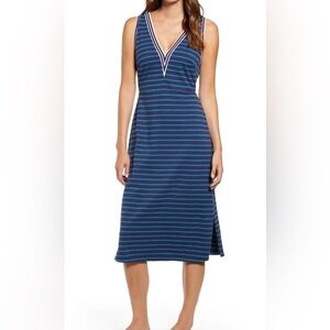 Tommy Bahama Jovanna Striped MIDI Dress Size L NWT